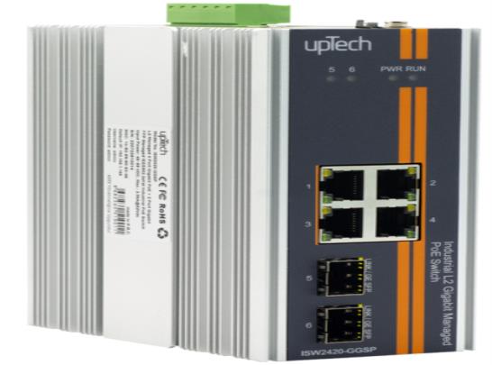 Uptech ISW2420-GGSP 4 Bağlantı Noktalı Gigabit PoE 10/100/1000Mbps 2 Bağlantı Noktalı 1G SFP